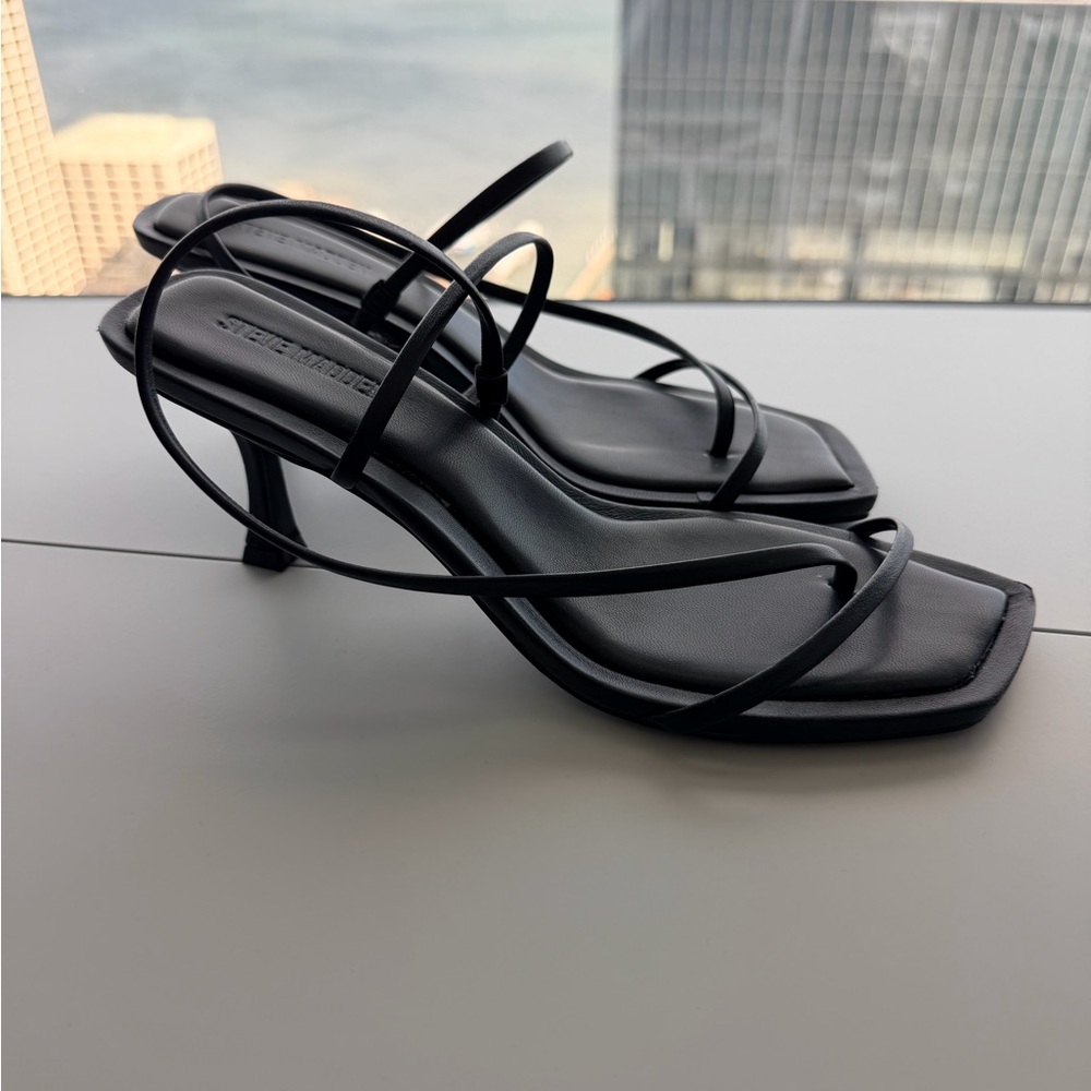 Steve Madden Black Strappy Heels